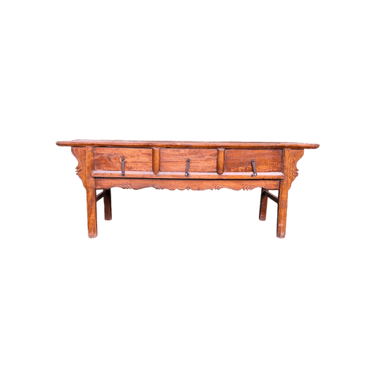 Vintage Rustic Oriental Style Alter Low Console Hall TableThe Furniture Recycling Shop