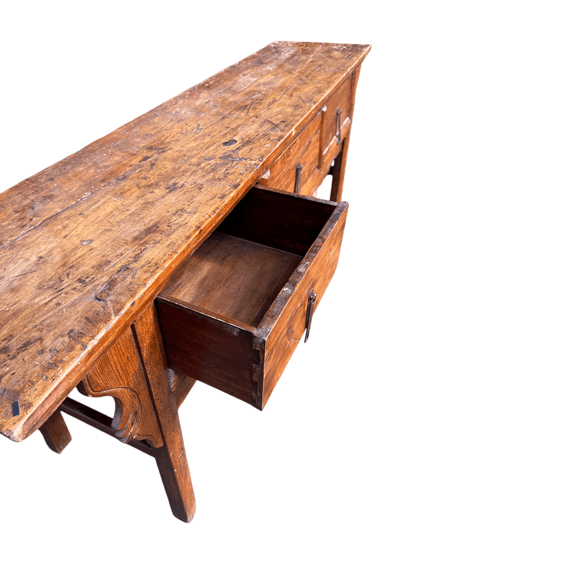 Vintage Rustic Oriental Style Alter Low Console Hall TableThe Furniture Recycling Shop