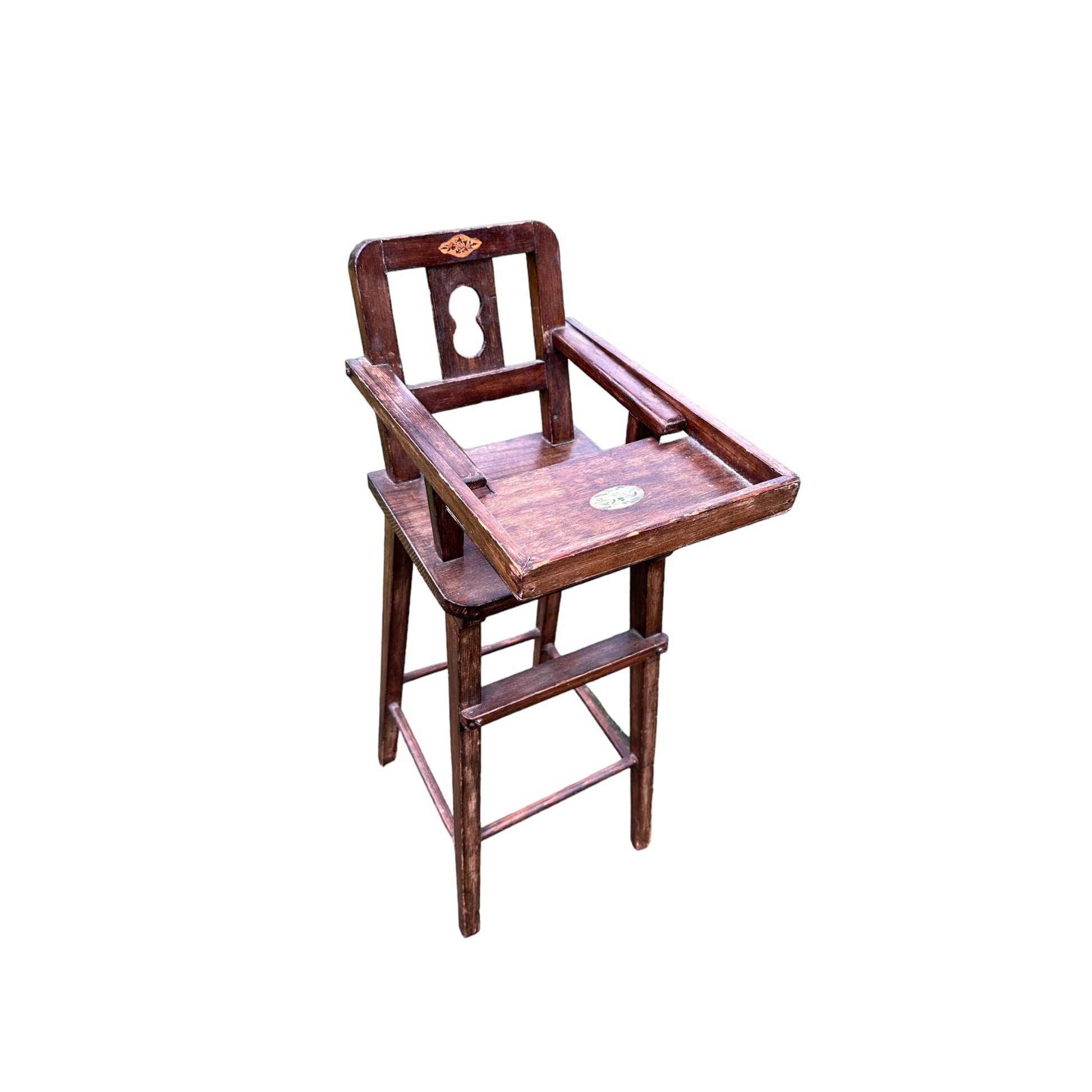 Vintage Small Dolls / Baby Wooden High ChairThe Furniture Recycling Shop