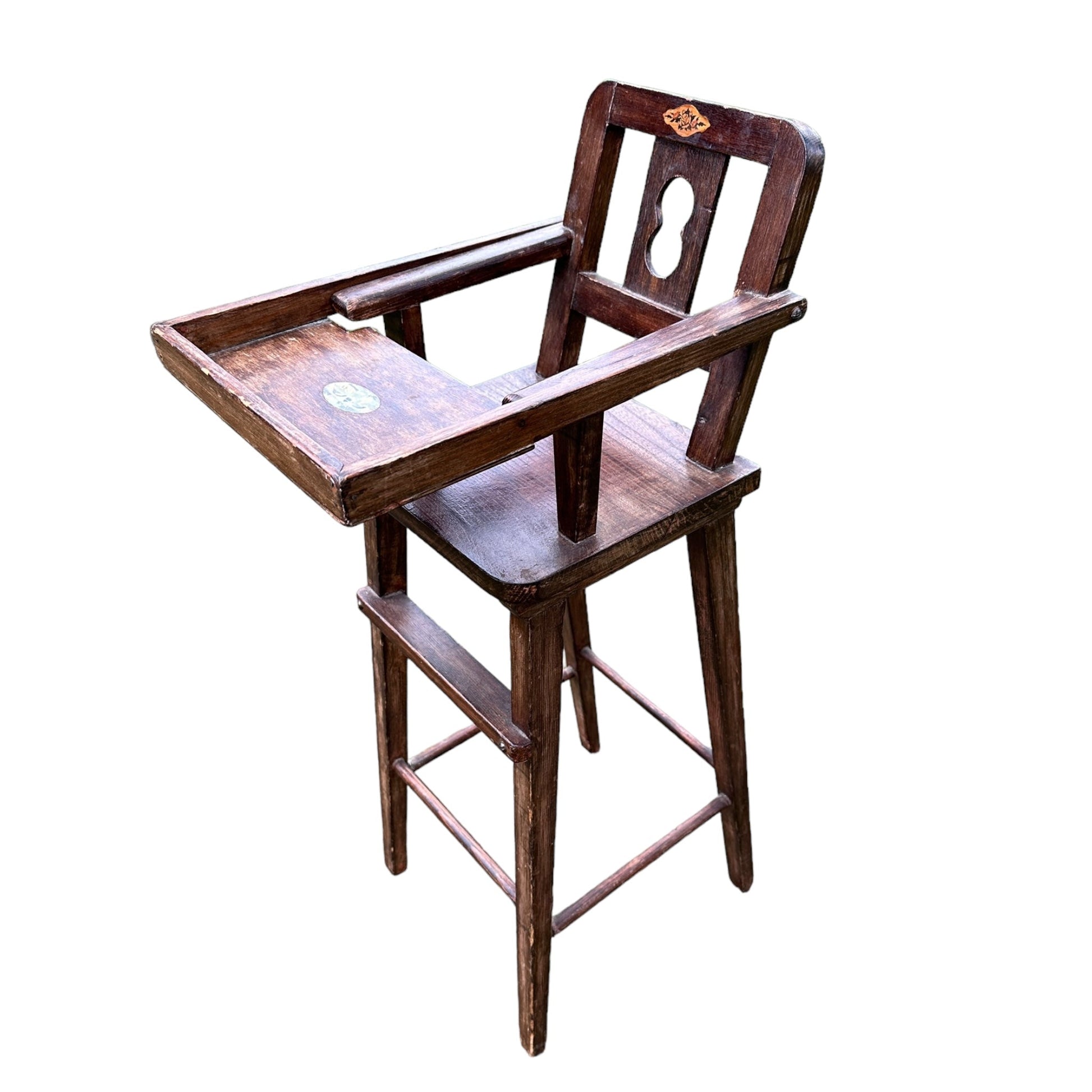 Vintage Small Dolls / Baby Wooden High ChairThe Furniture Recycling Shop