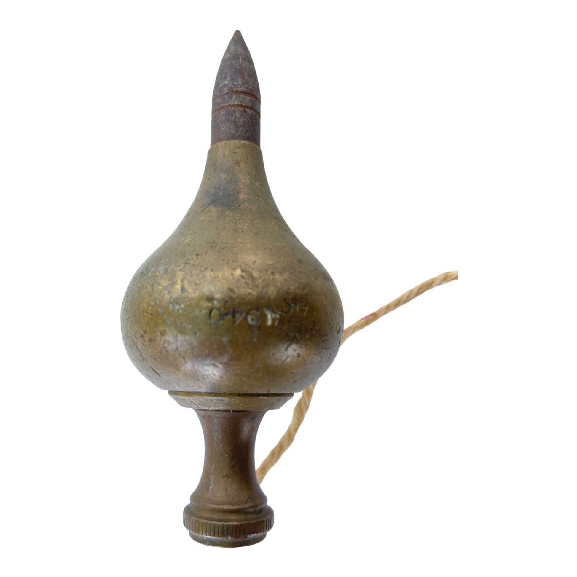 Vintage Turnip Shaped Brass Plumb BobThe Furniture Recycling Shop