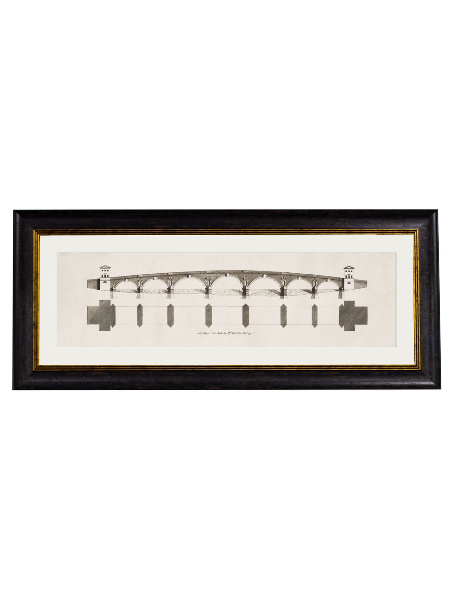c 1756 a design intended for westminster - premium glass-fronted framed art print with solid wood frame, perfect for luxury home decor