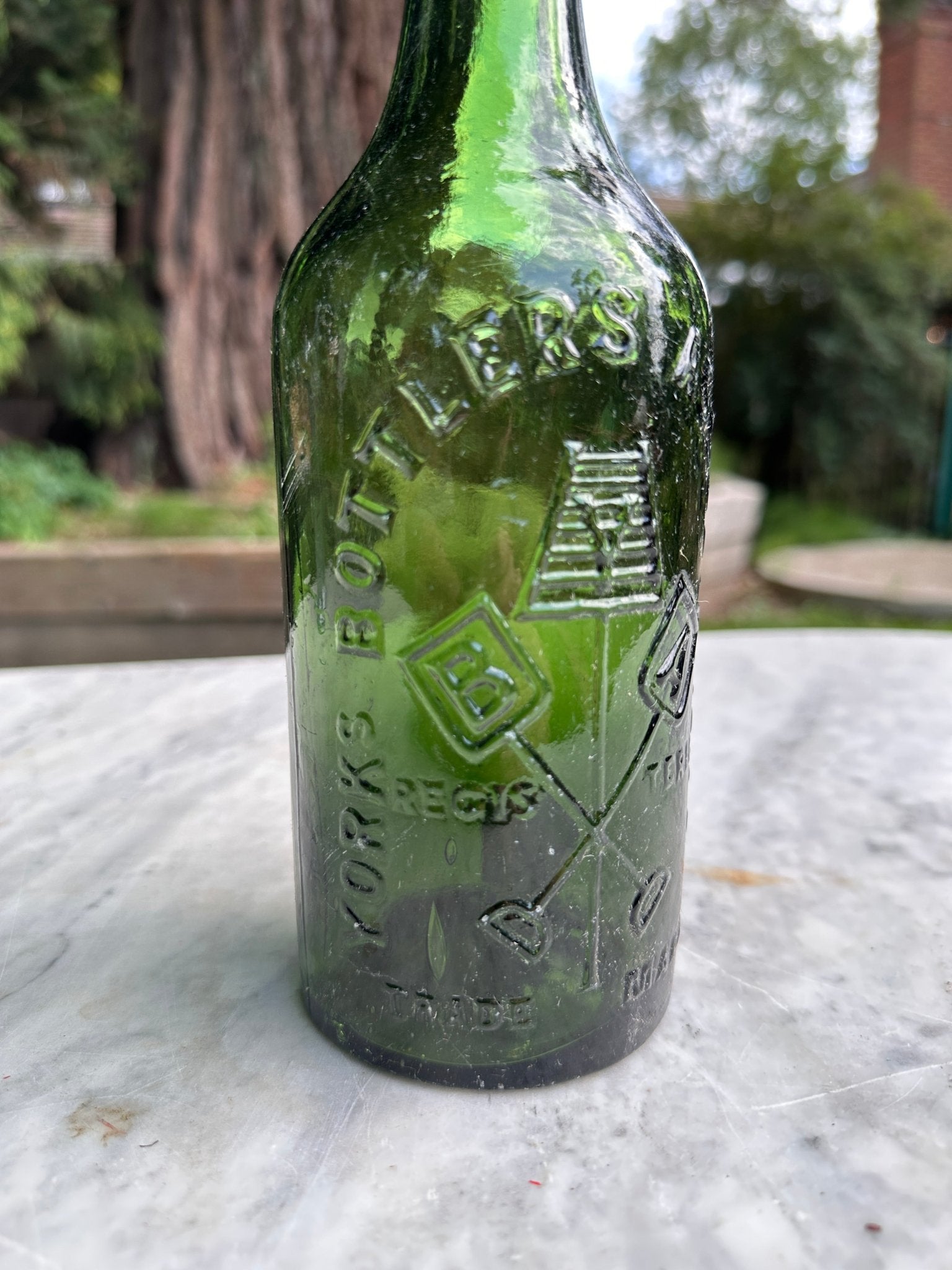 York Bottlers' Association Ltd, Antique Green Glass Bottle - Vintage Glass BottleThe Furniture Recycling ShopBottle