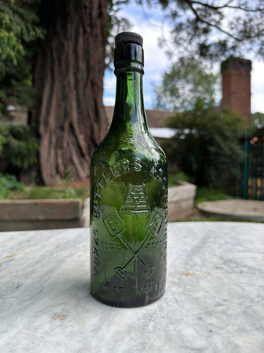 York Bottlers' Association Ltd, Antique Green Glass Bottle - Vintage Glass BottleThe Furniture Recycling ShopBottle