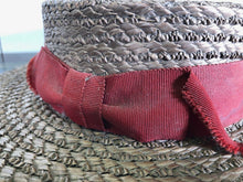 Load image into Gallery viewer, Vintage Straw Boaters Hat
