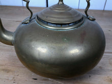 Load image into Gallery viewer, Brass Kettle Tea Pot With Glass/ Ceramic Handle.
