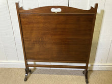 Load image into Gallery viewer, Vintage Mahogany Embroidered Fire Screen

