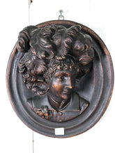Load image into Gallery viewer, Belgian Moulded Wall Plaque Of A Figure. Wall Hanging Decor
