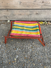 Load image into Gallery viewer, Childs Folding Vintage Retro Deck Chair With Stripy Fabric
