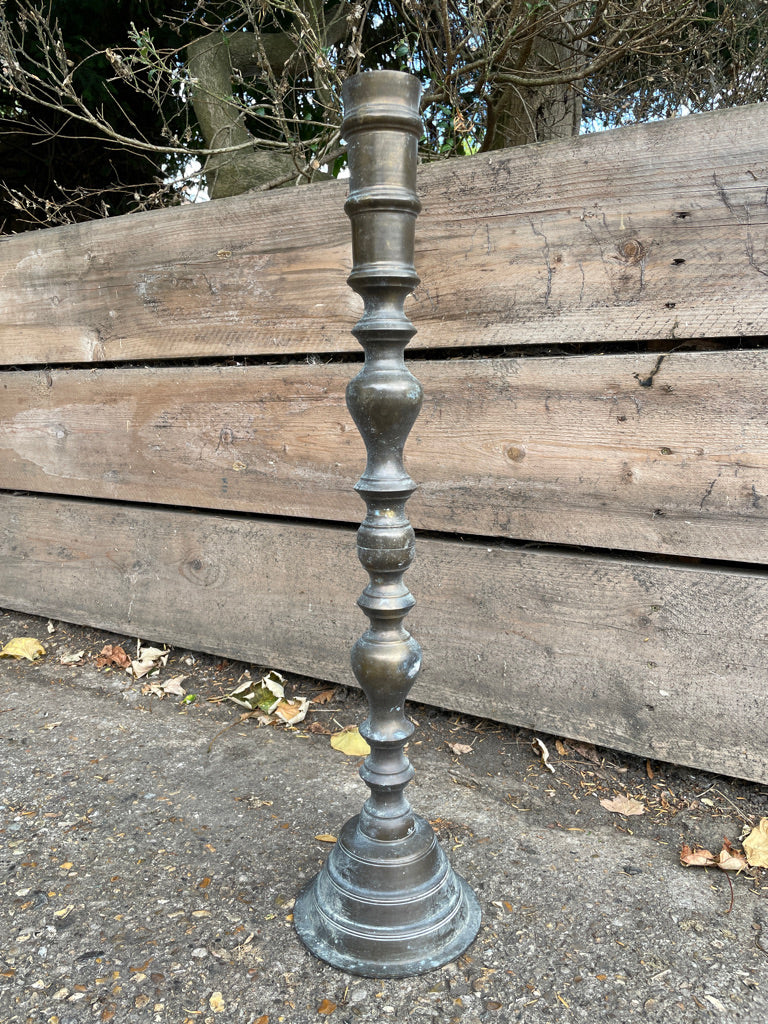 Tall Brass Turned Candle Stick