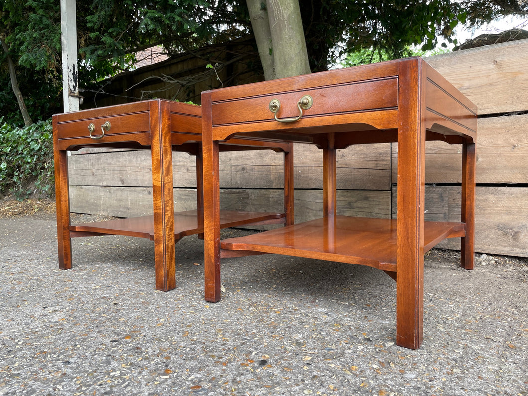 Pair of Bevan and Funnell Reprodux Side Occasional Lamp Tables