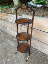 Load image into Gallery viewer, Three Tier Folding Antique Cake Stand

