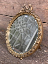 Load image into Gallery viewer, Round Gilt Frame Ornate Dressing Table Mirror With Bevelled Glass
