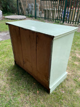 Load image into Gallery viewer, Satin Green Painted Distressed Victorian Chest of Drawers (Needs some TLC)
