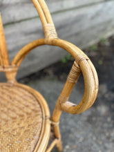 Load image into Gallery viewer, Damaged Bamboo and Rattan Cane Occasional Armchair (Needs TLC)
