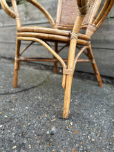 Load image into Gallery viewer, Damaged Bamboo and Rattan Cane Occasional Armchair (Needs TLC)
