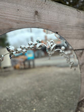 Load image into Gallery viewer, Round Vintage Frameless 1930&#39;s Wall Hanging Mirror With Etched and Bevelled Detailing
