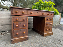 Load image into Gallery viewer, Antique Victorian Pedestal Writing Desk
