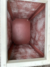 Load image into Gallery viewer, Ratan Laundry Chest Box Painted In White With Glass Top
