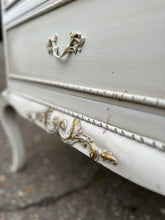 Load image into Gallery viewer, White Painted French Style OrnateTall Boy Chest Of Drawers
