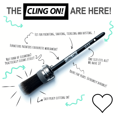 Cling On! Flat Furniture Paint Brushes With Synthetic BristlesCling On!Paint Brush