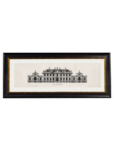 Load image into Gallery viewer, Framed Architectural Elevations of Stately Homes Prints - Referenced From A 1700s Architectural Elevation EngravingVintage FrogPictures &amp; Prints
