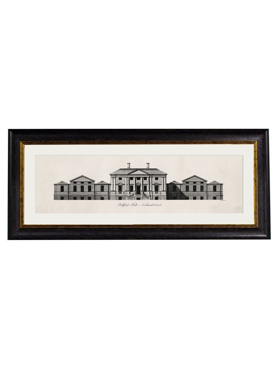 Framed Architectural Elevations of Stately Homes Prints - Referenced From A 1700s Architectural Elevation EngravingVintage FrogPictures & Prints