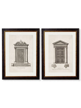 Load image into Gallery viewer, Framed Architectural Study of Doors - Referenced From A Detailed Late 1700s PrintVintage FrogPictures &amp; Prints
