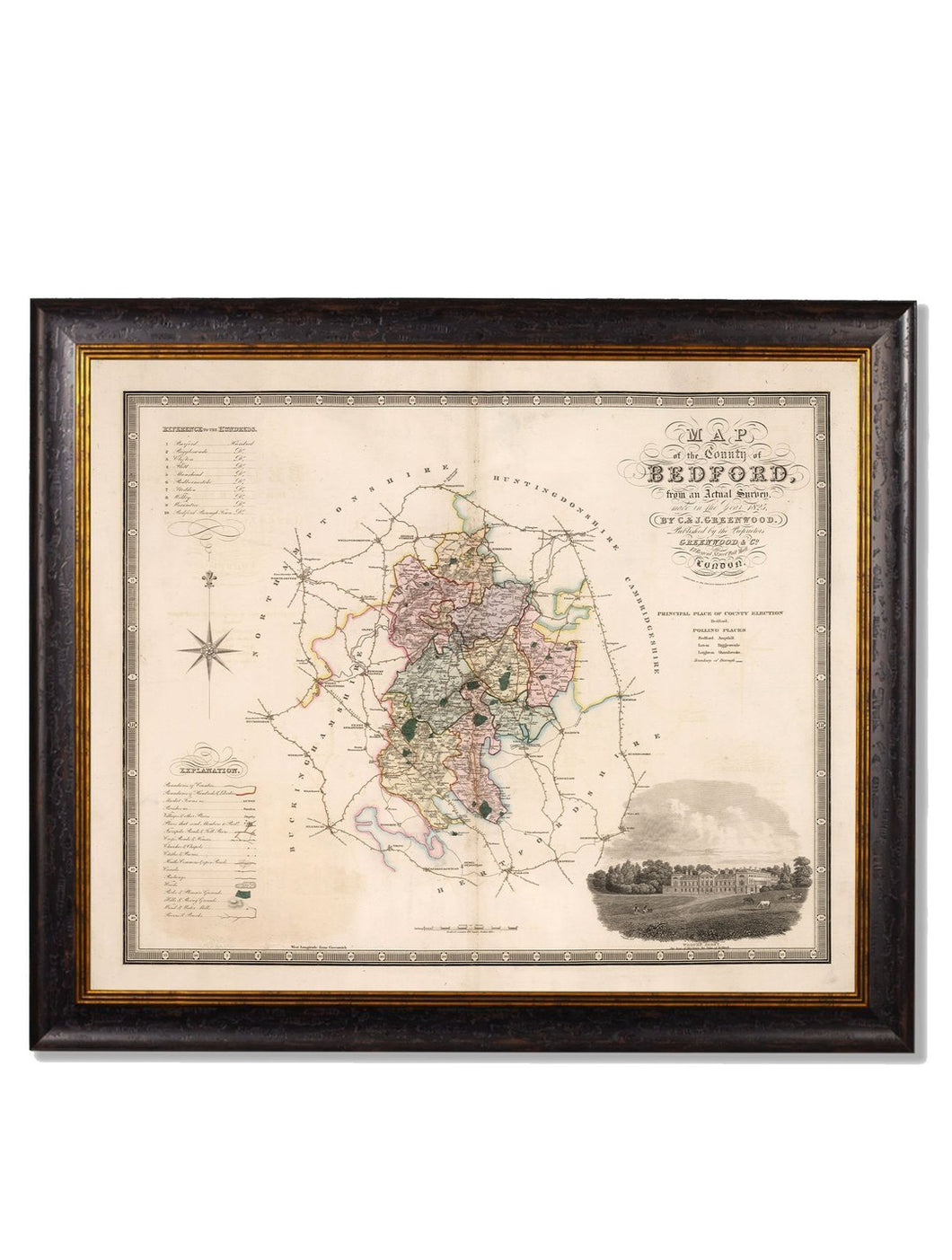 Framed County Maps of England Prints - Referenced From an Original 1800s MapVintage FrogPictures & Prints