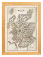 Load image into Gallery viewer, Framed Map of Scotland Print - Referenced From an Original 1800s MapVintage FrogPictures &amp; Prints
