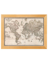 Load image into Gallery viewer, Framed Map Of The World Print - Referenced From An Original 1800s MapVintage FrogPictures &amp; Prints
