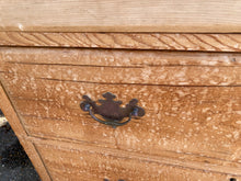 Load image into Gallery viewer, Antique Pine Chest Of Drawers Brass Handles
