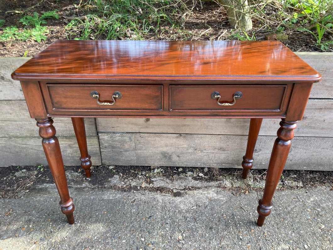 Mahogany Console Table With Two Drawers In Good Condition