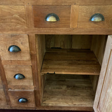 Load image into Gallery viewer, Rustic Solid Wood Sideboard With Cup Handles Eleven Drawers Two Cupbords
