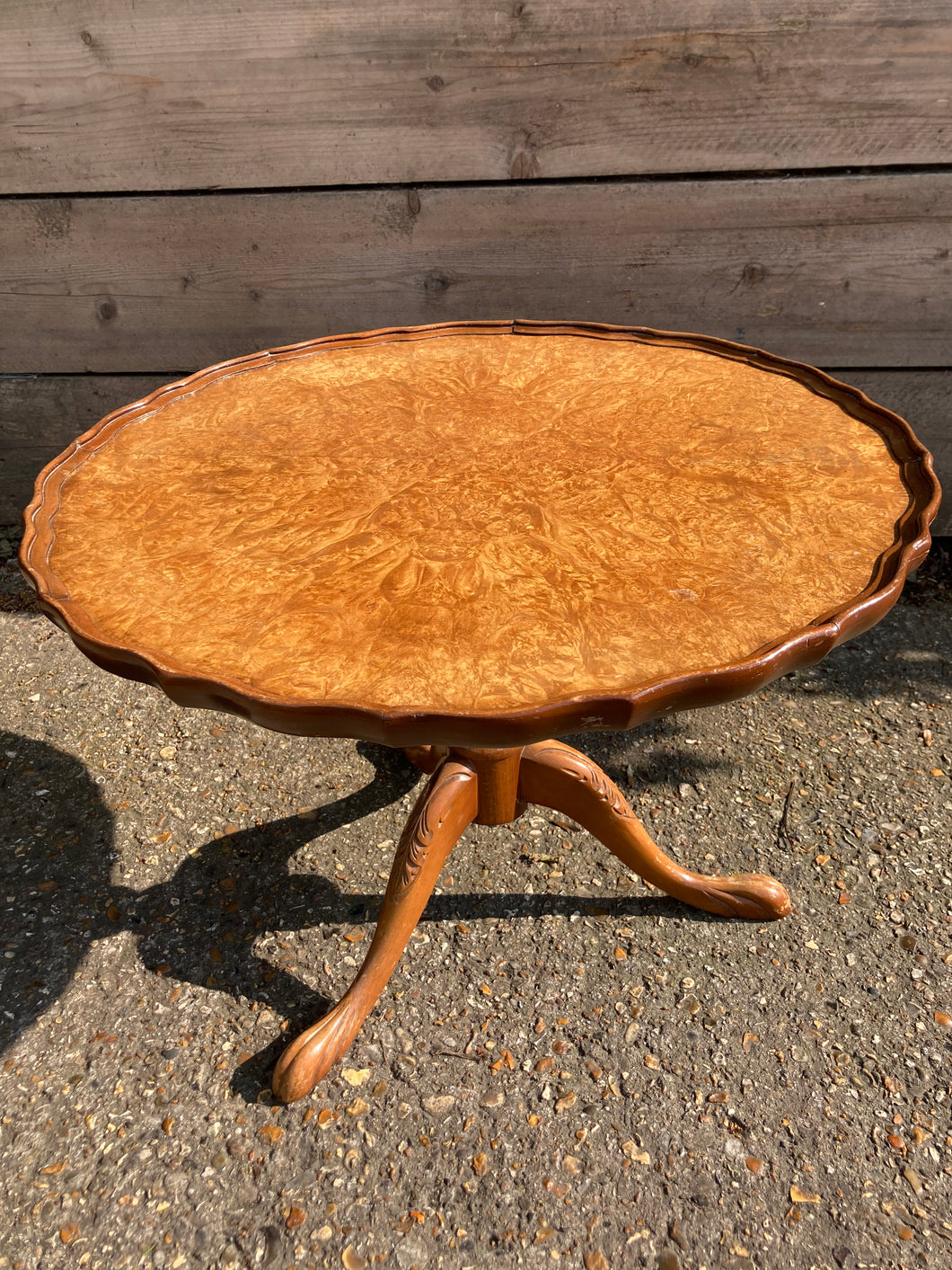 Maple Wood Pie Crust Round Coffee Table