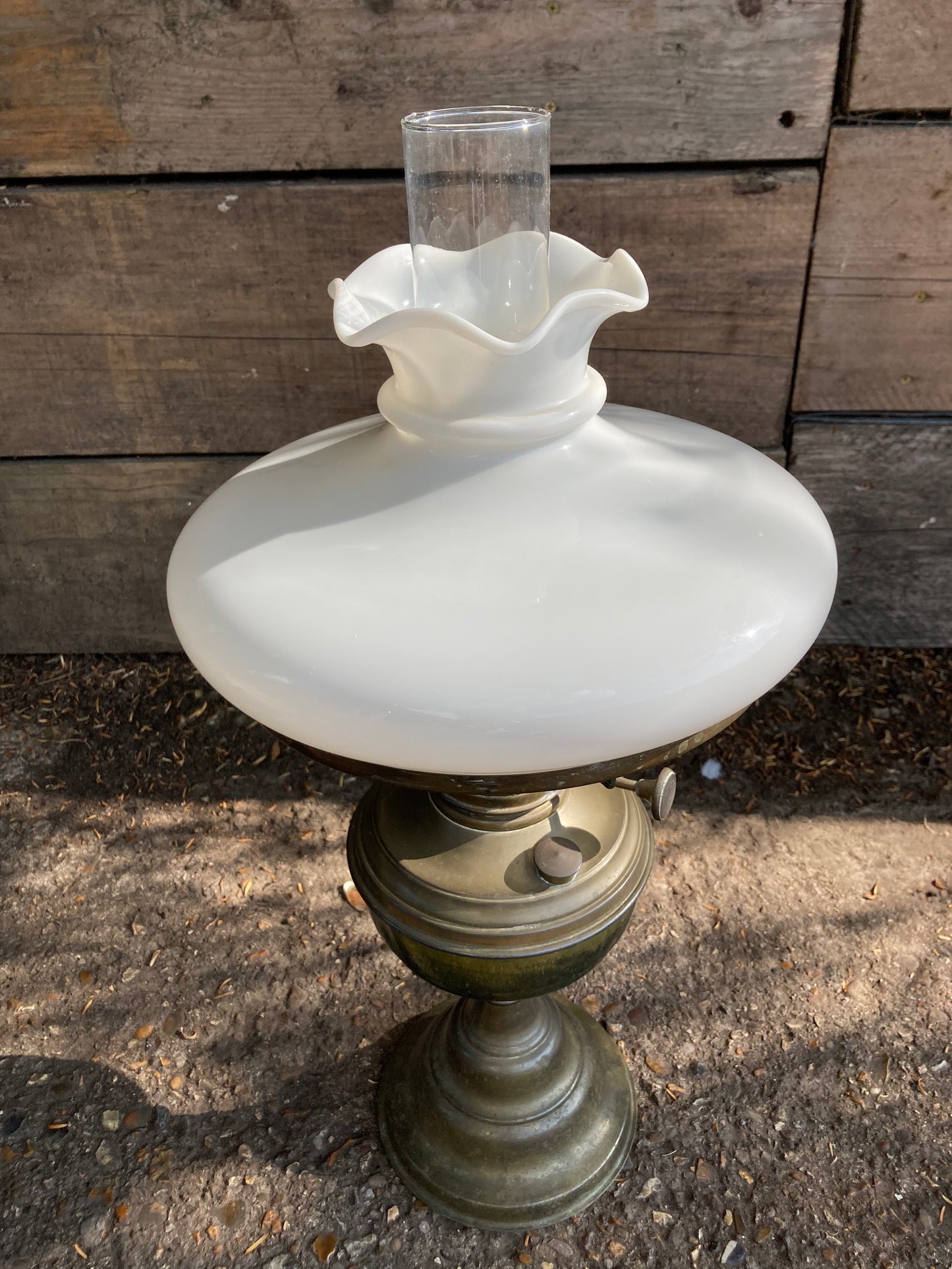 Vintage Brass Oil Lamp