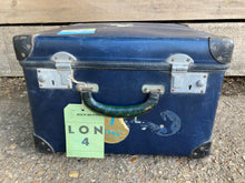 Load image into Gallery viewer, Vintage Harrods Blue Carry Case Small Luggage
