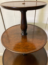 Load image into Gallery viewer, Vintage 19th Century Three-Tier Mahogany Dumbwaiter
