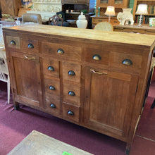 Load image into Gallery viewer, Rustic Solid Wood Sideboard With Cup Handles Eleven Drawers Two Cupbords
