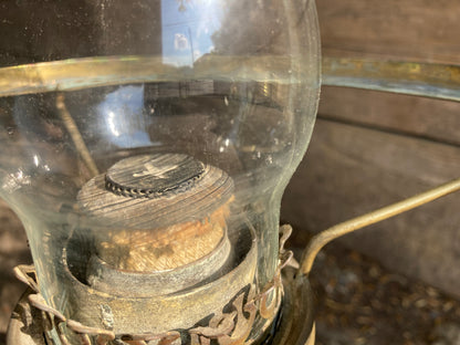 Vintage Brass Oil Lamp