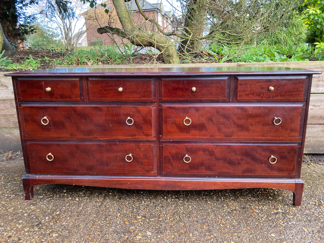 Stag Chest of four small And Four Large Drawers