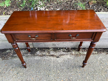 Load image into Gallery viewer, Mahogany Console Table With Two Drawers In Good Condition
