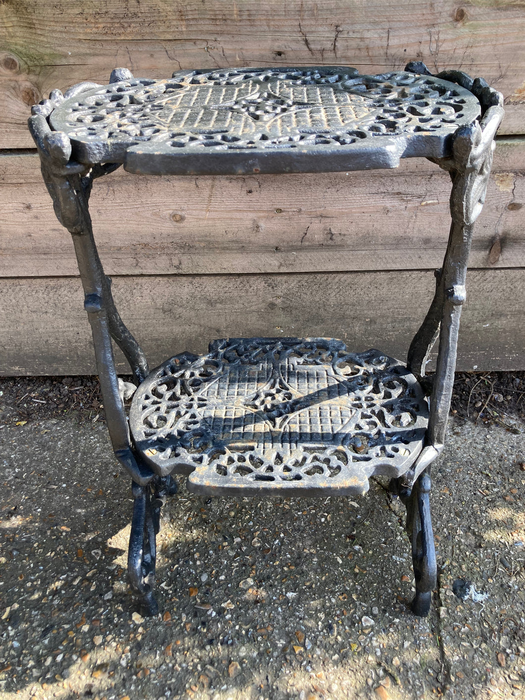 Cast Iron Two Tier Plant Stand Garden Table