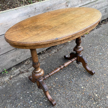 Load image into Gallery viewer, Antique Mahogany Oval Occasional Table On Carved Ornate Legs
