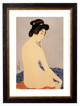Load image into Gallery viewer, Japanese Female Subject, Print of a Vintage Illustrated Japanese Portrait- 1900s Artwork Print. Framed Wall Art PictureVintage Frog T/APictures &amp; Prints
