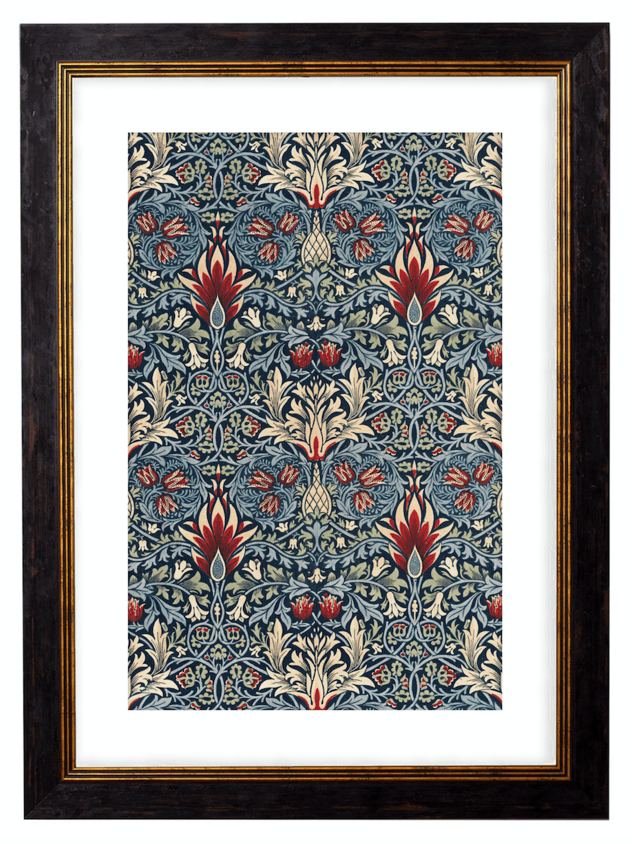 Snakeshead - William Morris Pattern Artwork Print. Framed Wall Art PictureVintage Frog T/APictures & Prints