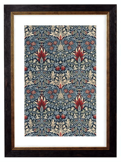 Snakeshead - William Morris Pattern Artwork Print. Framed Wall Art PictureVintage Frog T/APictures & Prints