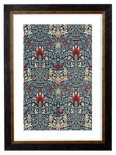 Load image into Gallery viewer, Snakeshead - William Morris Pattern Artwork Print. Framed Wall Art PictureVintage Frog T/APictures &amp; Prints
