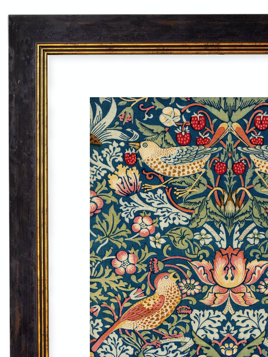 Strawberry Thief - William Morris Pattern Artwork Print. Framed Wall Art PictureVintage Frog T/APictures & Prints
