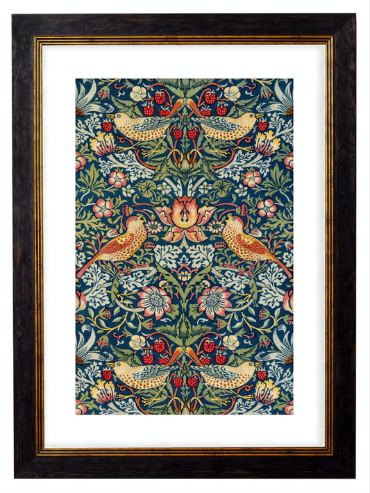 Strawberry Thief - William Morris Pattern Artwork Print. Framed Wall Art PictureVintage Frog T/APictures & Prints